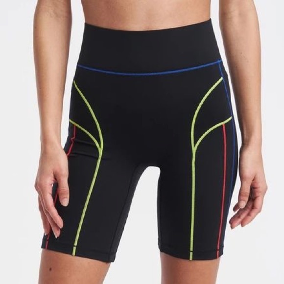 All Access High Waist Center Stage 9” Biker Shorts Black - Picture 1 of 6